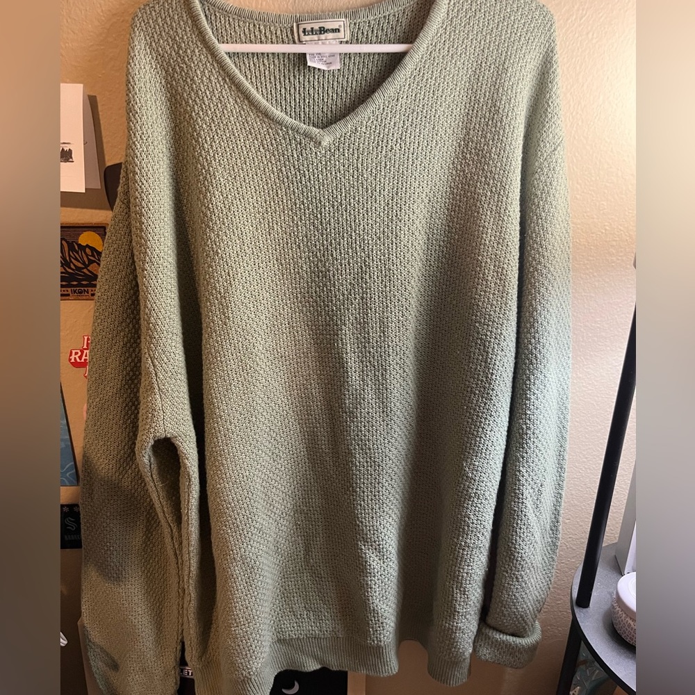 L.L Bean, green sweater, XXL